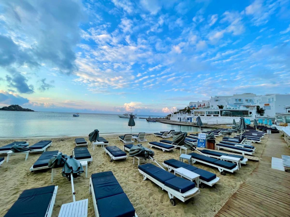 Acrogiali Beachfront Hotel Mykonos Platys Gialos  Exteriör bild