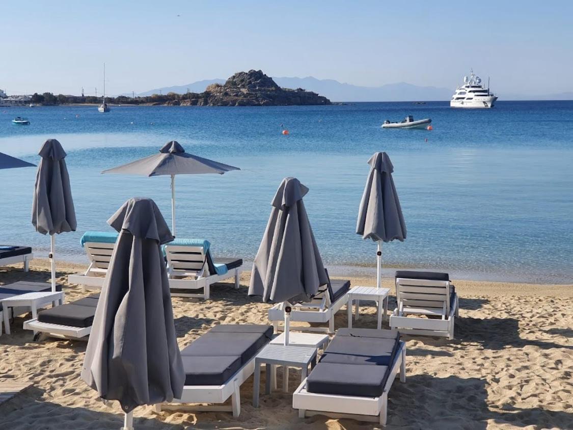 Acrogiali Beachfront Hotel Mykonos Platys Gialos  Exteriör bild