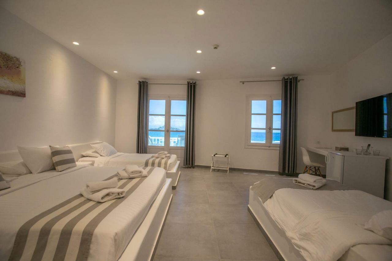 Acrogiali Beachfront Hotel Mykonos Platys Gialos  Rum bild